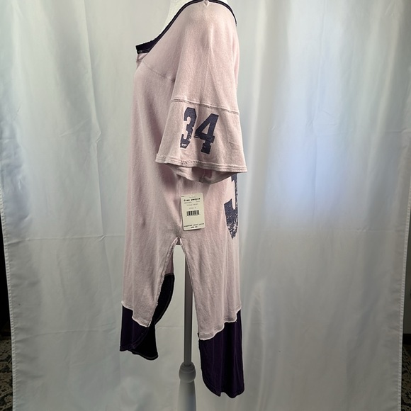 Women's Free People NWT Hail Mary Purple varsity # 34 Tunic - Picture 2 of 16